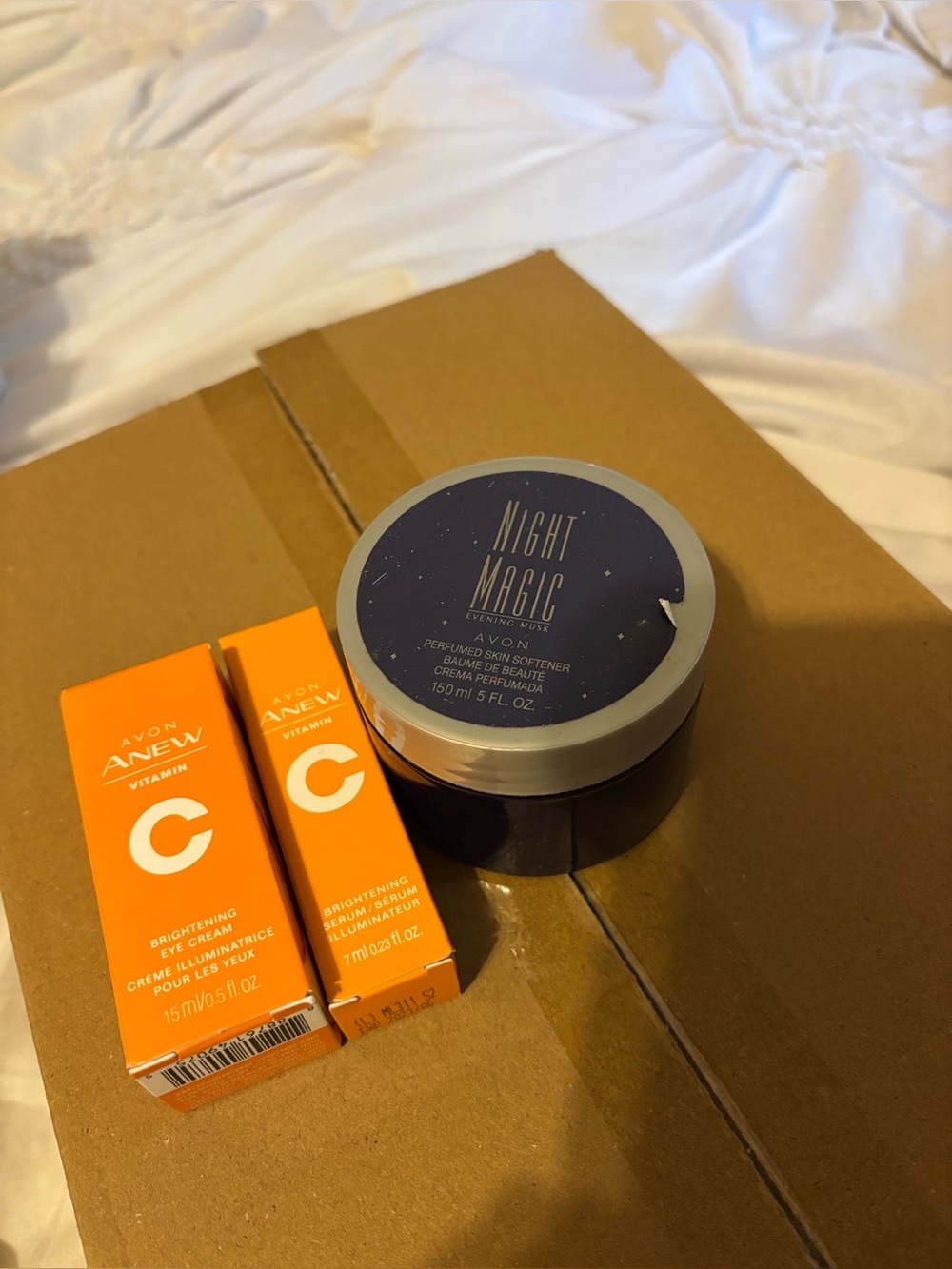 Avon Night Magic Nightcream (navy) & Anew Vitamin C Brightening 3 PIECES BUNDLE